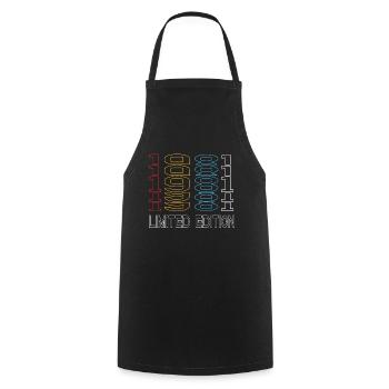 Limited Edition 1981 Geburtstag 1981 Vintage Retro - Kochschürze - Schwarz - Vorne - AI Model Male 185 dark (185cm)