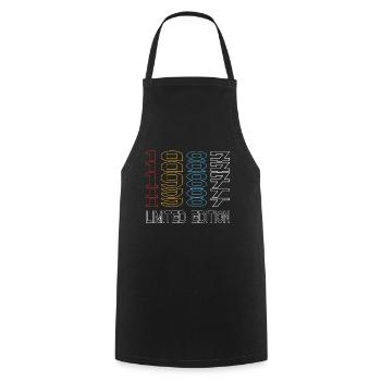 Limited Edition 1987 Geburtstag 1987 Vintage Retro - Kochschürze - Schwarz - Vorne - AI Model Male 185 dark (185cm)