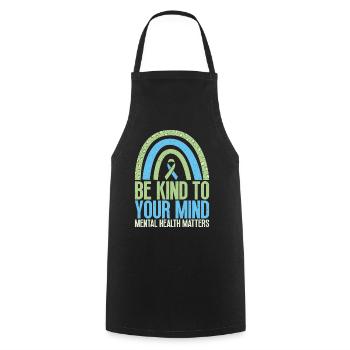 - Be Friendly Dyscalculia Awareness - Cooking Apron - black - Front - AI Model Male 185 dark (185cm)