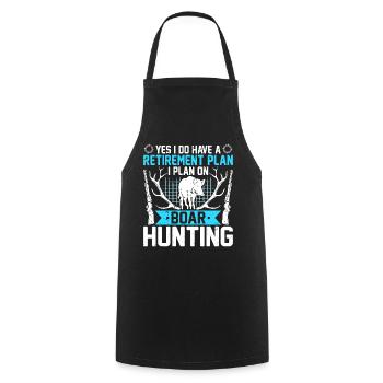 Retirement plan is to go hunting - Cooking Apron - black - Front - AI Model Male 185 dark (185cm)