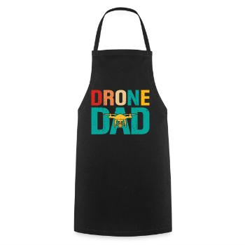 Drone Daddy Fête des pères - Tablier de cuisine - noir - Devant - AI Model Male 185 dark (185cm)