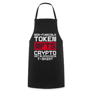 NFT - Cooking Apron - black - Front - AI Model Male 185 dark (185cm)