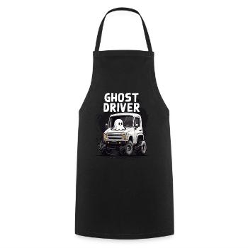 Ghost driver Geisterfahrer Halloween Humour - Tablier de cuisine - noir - Devant - AI Model Male 185 dark (185cm)