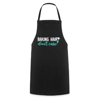 Baking Hair Don't Care Bakery Pastry Chef - Cooking Apron - black - Front - AI Model Male 185 dark (185cm)