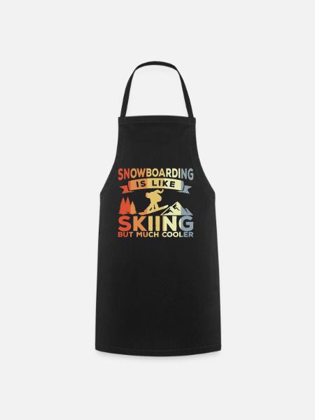 Snowboarding Witz - Kochschürze - Schwarz