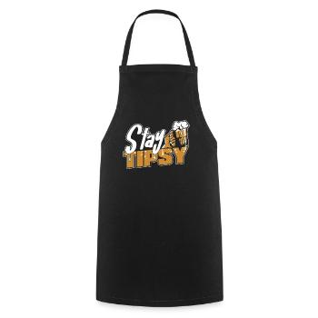 Stay Tipsy Mixologist Barman Barman Barmaid Barmaid - Tablier de cuisine - noir - Devant - AI Model Male 185 dark (185cm)