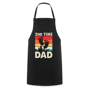 Papa Vater Vatertag - Kochschürze - Schwarz - Vorne - AI Model Male 185 dark (185cm)