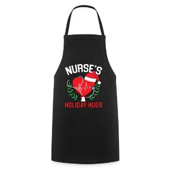 Les vacances de l’infirmière étreignent Nursing Medi - Tablier de cuisine - noir - Devant - AI Model Male 185 dark (185cm)