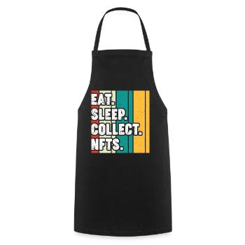 NFT - Cooking Apron - black - Front - AI Model Male 185 dark (185cm)