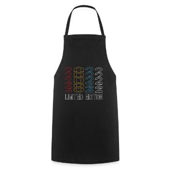 Edition Limitée 2022 Anniversaire 2022 Vintage Rétro - Tablier de cuisine - noir - Devant - AI Model Male 185 dark (185cm)