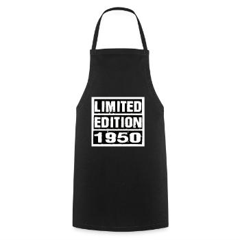 Limited Edition 1950 Geburtstag 1950 Vintage Retro - Kochschürze - Schwarz - Vorne - AI Model Male 185 dark (185cm)