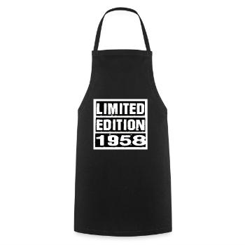 Limited Edition 1958 Geburtstag 1958 Vintage Retro - Kochschürze - Schwarz - Vorne - AI Model Male 185 dark (185cm)