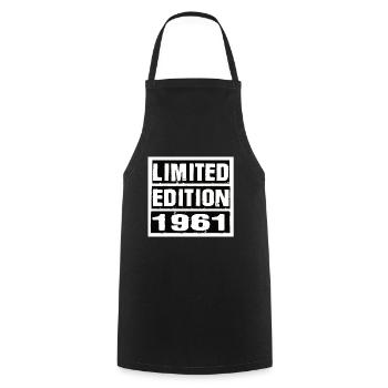 Edition Limitée 1961 Anniversaire 1961 Vintage Rétro - Tablier de cuisine - noir - Devant - AI Model Male 185 dark (185cm)