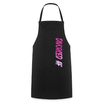 Happy Divorce Party Divorced Af - Cooking Apron - black - Front - AI Model Male 185 dark (185cm)