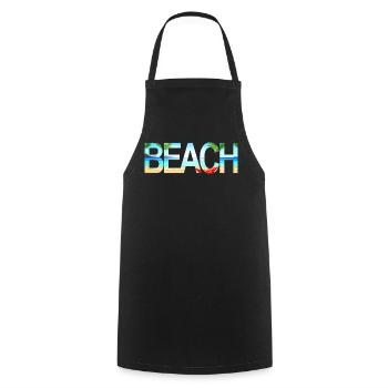 Beach - Kochschürze - Schwarz - Vorne - AI Model Male 185 dark (185cm)