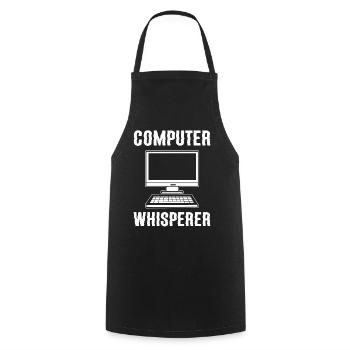 Computer Whisperer Web-Entwickler - Kochschürze - Schwarz - Vorne - AI Model Male 185 dark (185cm)