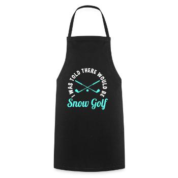 Funny snow golfer saying - Cooking Apron - black - Front - AI Model Male 185 dark (185cm)