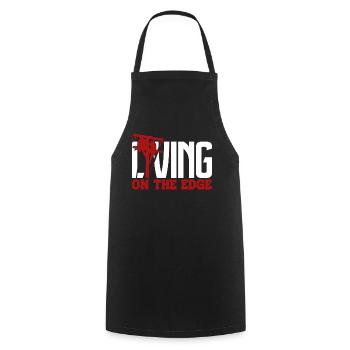 Lineman Lineman Living On The Edge - Cooking Apron - black - Front - AI Model Male 185 dark (185cm)