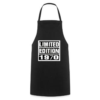 Limited Edition 1970 Geburtstag 1970 Vintage Retro - Kochschürze - Schwarz - Vorne - AI Model Male 185 dark (185cm)