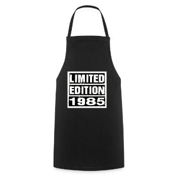 Edition Limitée 1985 Anniversaire 1985 Vintage Rétro - Tablier de cuisine - noir - Devant - AI Model Male 185 dark (185cm)
