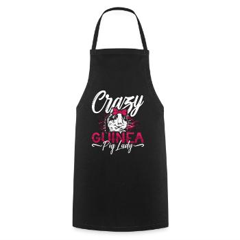 Guinea Pig Crazy Guinea Pig Lady Cavy Animal Lover - Cooking Apron - black - Front - AI Model Male 185 dark (185cm)