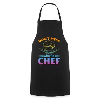 Don't Mess With The Chef Kitchen Instruments Kitch - Kochschürze - Schwarz - Vorne - AI Model Male 185 dark (185cm)