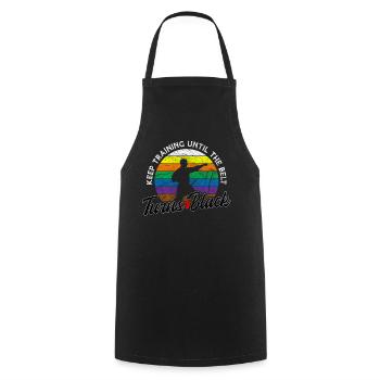 Keep Training Until The Belt Turns Black Karate - Cooking Apron - black - Front - AI Model Male 185 dark (185cm)