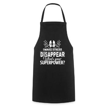 Massage Therapist I Make Stress Disappear - Cooking Apron - black - Front - AI Model Male 185 dark (185cm)