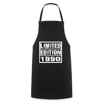 Limited Edition 1990 Geburtstag 1990 Vintage Retro - Kochschürze - Schwarz - Vorne - AI Model Male 185 dark (185cm)
