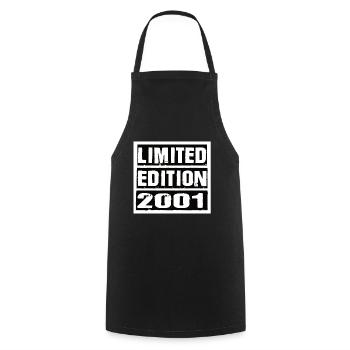 Limited Edition 2001 Geburtstag 2001 Vintage Retro - Kochschürze - Schwarz - Vorne - AI Model Male 185 dark (185cm)