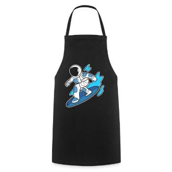 Astronaut Surfer Schwimmer - Kochschürze - Schwarz - Vorne - AI Model Male 185 dark (185cm)