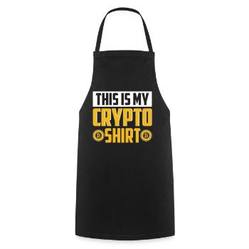 Crypto-monnaie - Tablier de cuisine - noir - Devant - AI Model Male 185 dark (185cm)