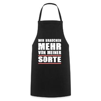 Wir Brauchen Mehr Von Meiner Sorte für Männer - Kochschürze - Schwarz - Vorne - AI Model Male 185 dark (185cm)