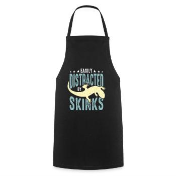 Les scinques facilement distraits par le propriétaire de reptiles scinques - Tablier de cuisine - noir - Devant - AI Model Male 185 dark (185cm)