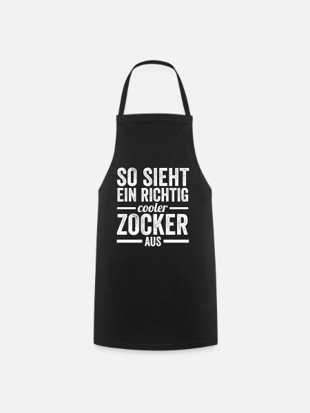 Zocker Zocken Gamer - Kochschürze - Schwarz