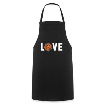 Basketball Love Basketballer Basketball Hoop - Tablier de cuisine - noir - Devant - AI Model Male 185 dark (185cm)