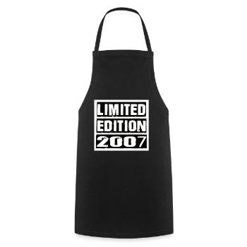 Limited Edition 2007 Birthday 2007 Vintage Retro - Cooking Apron - black - Front - AI Model Male 185 dark (185cm)