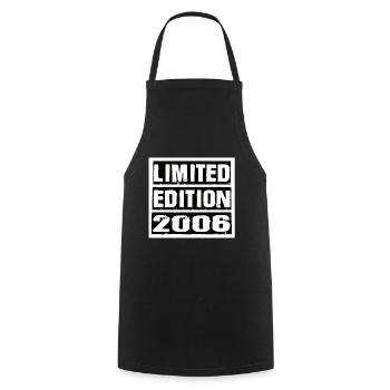 Limited Edition 2006 Geburtstag 2006 Vintage Retro - Kochschürze - Schwarz - Vorne - AI Model Male 185 dark (185cm)