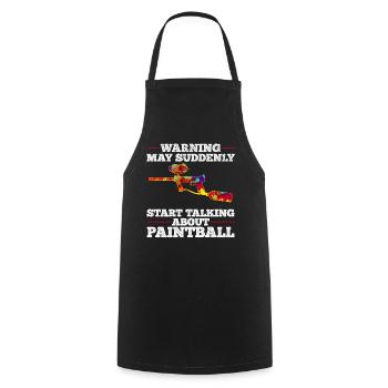 Paintballer - May Suddenly Start Talking About Pai - Cooking Apron - black - Front - AI Model Male 185 dark (185cm)