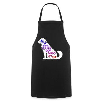 Dog Pets Statement Animal préféré - Tablier de cuisine - noir - Devant - AI Model Male 185 dark (185cm)