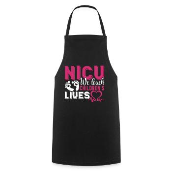 Nicu Nurse Nicu Nurse We Touch Children s Lives - Cooking Apron - black - Front - AI Model Male 185 dark (185cm)