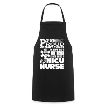 Nicu Nurse Proud Being A Nicu Nurse - Cooking Apron - black - Front - AI Model Male 185 dark (185cm)
