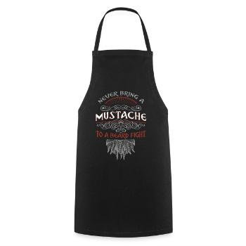 Amant barbe Homme barbu jamais - Tablier de cuisine - noir - Devant - AI Model Male 185 dark (185cm)