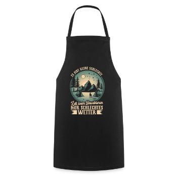 Biwak Zelten Campingkocher Biwakieren - Kochschürze - Schwarz - Vorne - AI Model Male 185 dark (185cm)