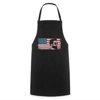 Beard Lover Bearded Man American - Cooking Apron - black - Front - AI Model Male 185 dark (185cm)