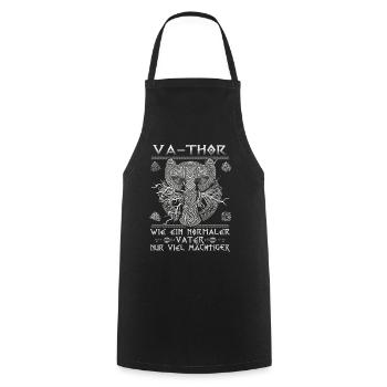 Men's Vathor - Father's Day Father's Day Gift Viking - Cooking Apron - black - Front - AI Model Male 185 dark (185cm)