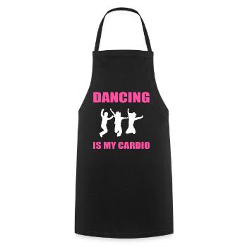 Dancing Is My Cardio Hip -Hop -Tänzer - Kochschürze - Schwarz - Vorne - AI Model Male 185 dark (185cm)