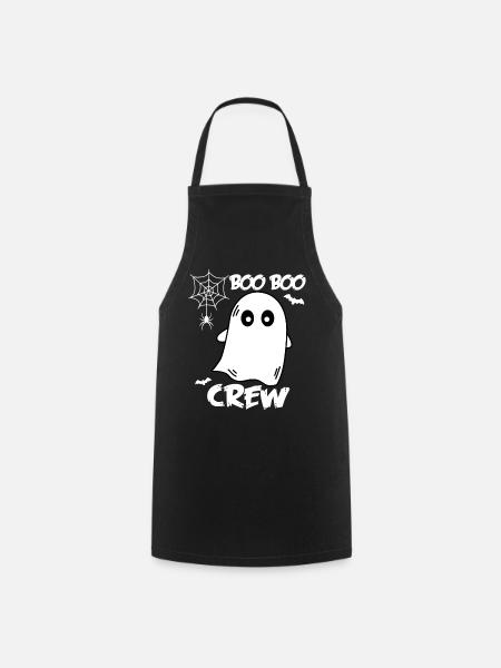 Boo Boo Crew Nurse Shirts Halloween Nurse Shirts - Cooking Apron - black