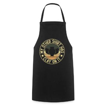 Poterie Poterie Poterie - Tablier de cuisine - noir - Devant - AI Model Male 185 dark (185cm)