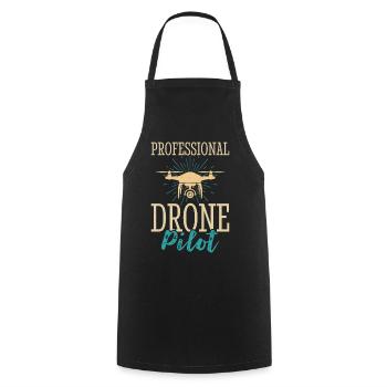 Drone - Cooking Apron - black - Front - AI Model Male 185 dark (185cm)